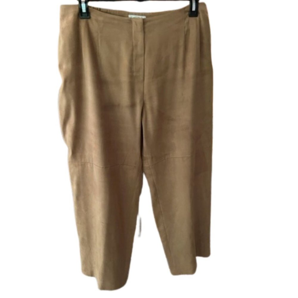 Talbots Suede-look Moleskin Pants, caramel color, 18W Petite
